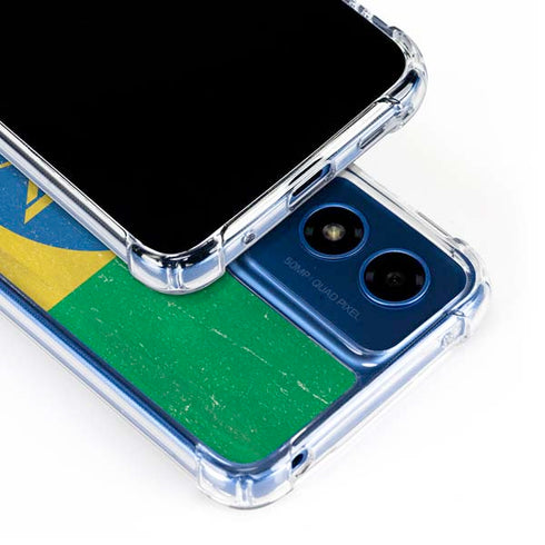 Ethiopia Flag Distressed Moto G Play 4G (2024) Clear Case